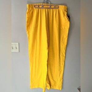 Vintage Vicki Wayne 💯 cotton elastic waist pull on pants in Marigold color PXL